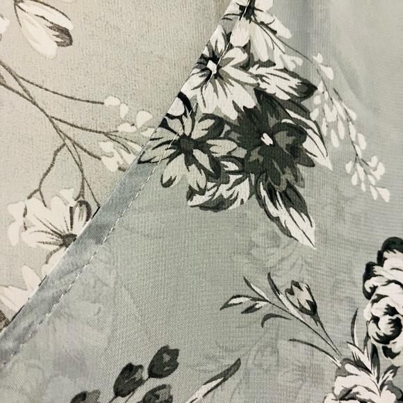 BONGO Floral Grey 90’s Style Sheer Beachwear Layering Coverup - Picture 5 of 5